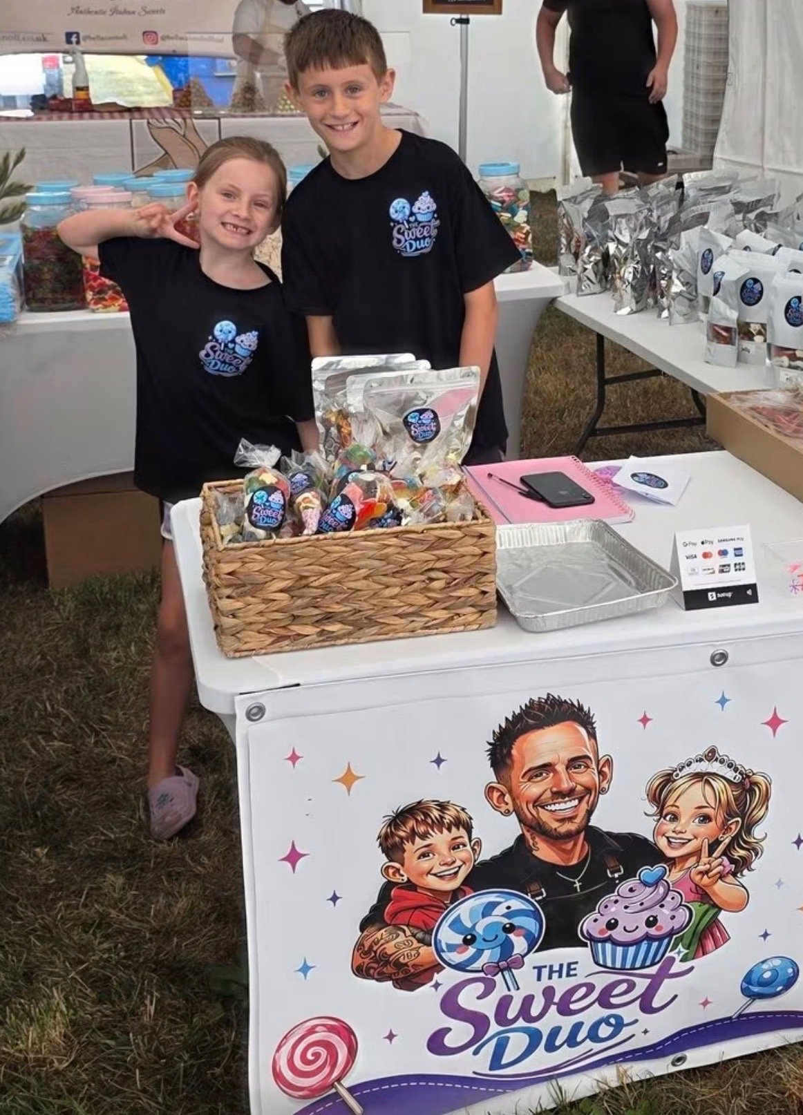 The Sweet Duo team at their market stall